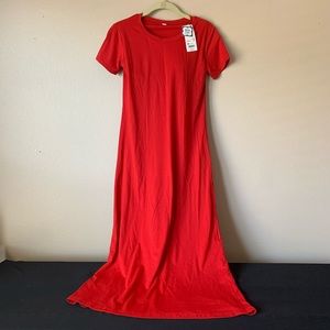 NWT Uniqlo Red Short Sleeve Bra Top Dress Size XS